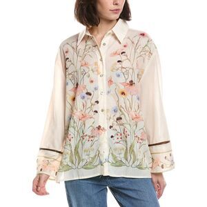 Hl Affair Womens Long Sleeve Top, White
